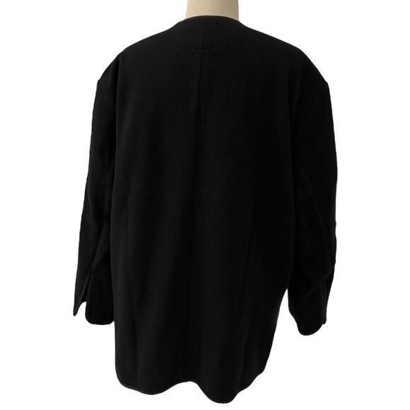 Toteme Felted Wool Zip Up Jacket Black 38 Medium Black - Picture 6 of 8